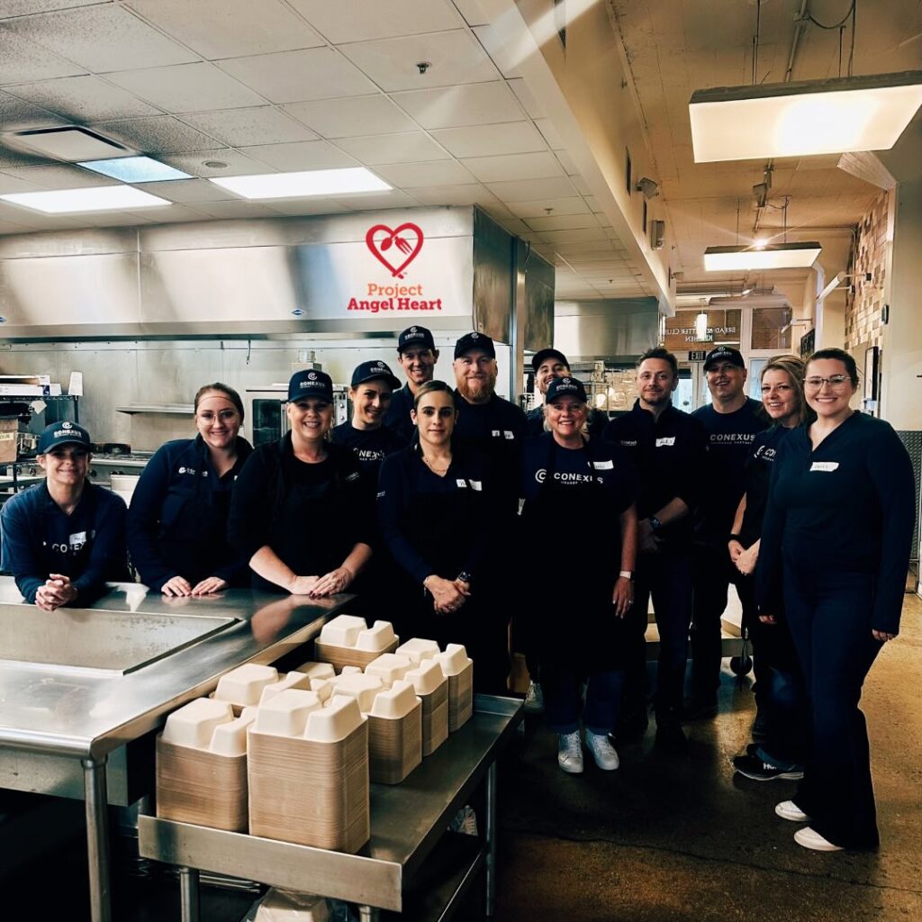 Project Angel Heart Conexus Cares kitchen help