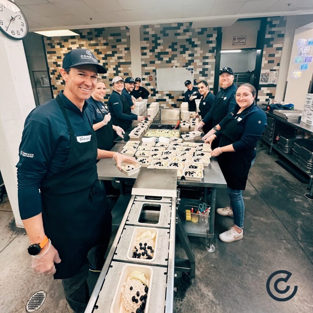 Project Angel Heart Conexus Cares kitchen help