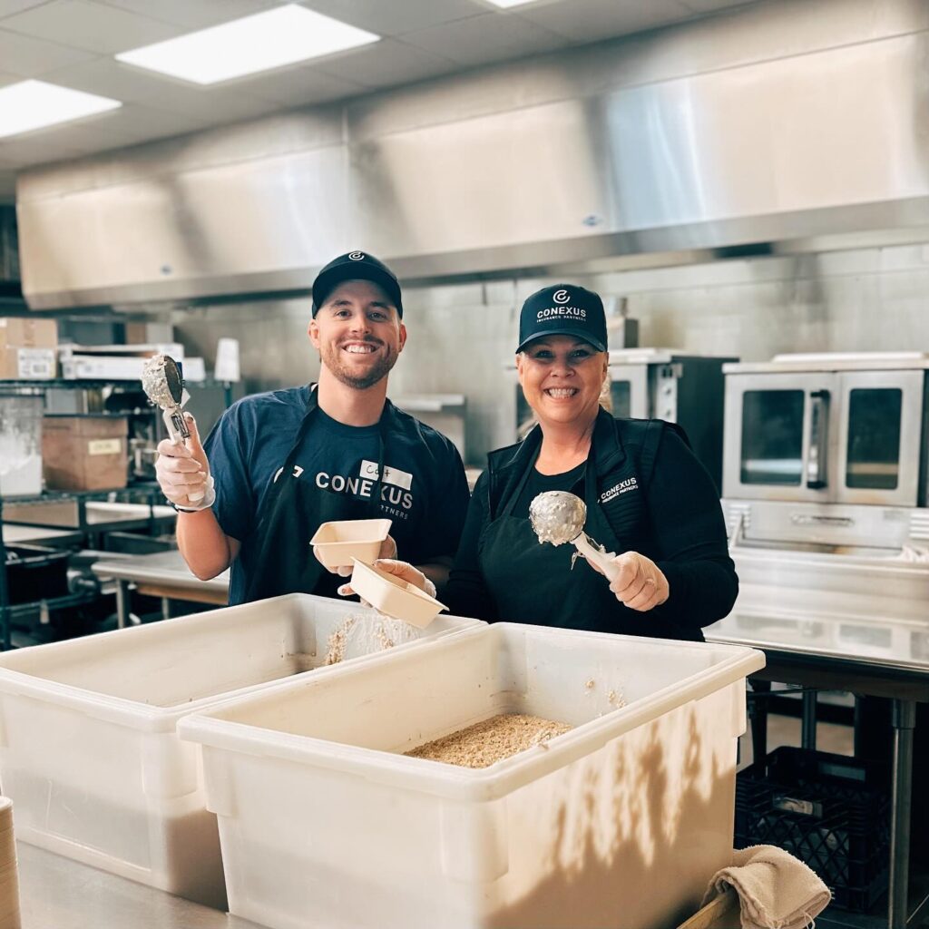 Project Angel Heart Conexus Cares kitchen help